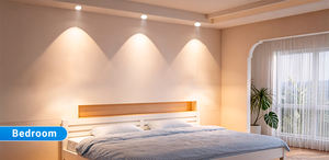 Downlight encastrable ou sans cadre remplaçable 3'' 12W 15W 18W 5CCT Dimmable, Spot COB Rond ou Carré sans cadre - Product Image 6