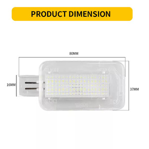 Luz LED para Matrícula de Honda City Civic 2009-2018, 9012, 6000 Lm, Blanca, 12V, Luz de Carga para Maletero - Product Image 5