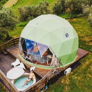 Camping extérieur tente étoile air iglo dôme tente glamping ombrage d'hiver <span class=keywords><strong>5m</strong></span> porte verre isolation solaire - Product Image 5