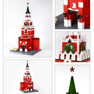 Bloques de Construcción en Miniatura de la Torre de Spasskaya, Moscú, Rusia, Modelo de Arquitectura Histórica en Miniatura, Juguete Educativo, Venta al Por Mayor OEM - Product Image 3