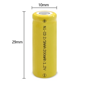 니켈 카드뮴 배터리 <span class=keywords><strong>NI</strong></span>-<span class=keywords><strong>CD</strong></span> 2/3 AAA 200mAh 1.2V 태양광 조명용 배터리 - Product Image 2