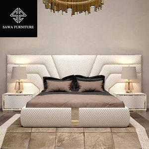 Marco de cama doble tapizado de cuero, moderno y lujoso, tamaño <span class=keywords><strong>king</strong></span>, último diseño - Product Image 2