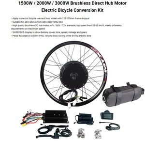 Kit Completo Tutto-in-Uno per Conversione Bici Elettrica con Motore Posteriore, Controller a Onda Sinusoidale Impermeabile 1500W/2000W/3000W/5000W, 48V 52V 60V 72V - Product Image 6