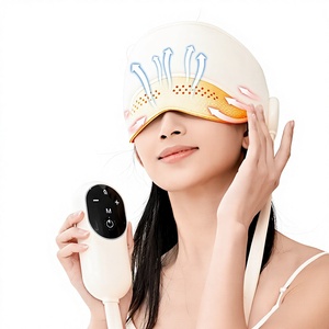 Masseur électrique 2-en-1 pour la tête, thérapie frontale et temporale, avec airbag automatique, compresse chaude, aide au sommeil, batterie rechargeable, masseur oculaire - Product Image 6