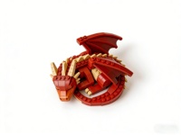 Blocs de construction en forme de dragon de feu, animal mythique, en matériau ABS, jouet éducatif à assembler soi-même, modèle de collection pour les 8 ans et plus