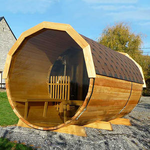 Üretici yeni tasarım kırmızı sedir varil açık Sauna evi - Product Image 4