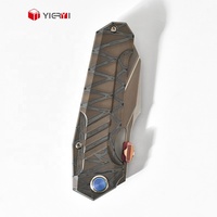 Couteau de poche en acier M390 fait à la main haut de gamme Tiger Stripe TC4 poignée EDC couteaux de chasse pliants pour hommes Collection extérieure