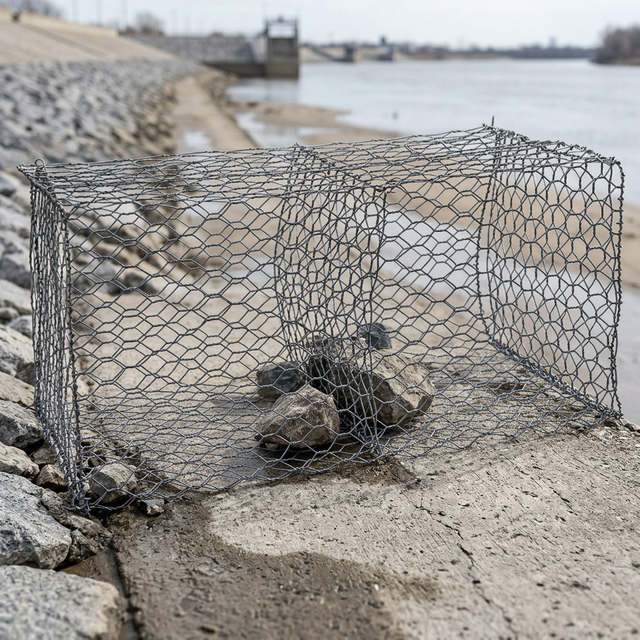Factory Supply Galfan Double Twisted Hexagonal Gabion Box Gabion Mesh Stone Cage for River Bank Protection Slope Stabilization