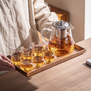 Bộ ấm trà thủy tinh borosilicat cao cấp với nắp thép không gỉ & bộ lọc trà Kung Fu, ấm trà & ấm đun nước có lưới lọc trà - Product Image 4