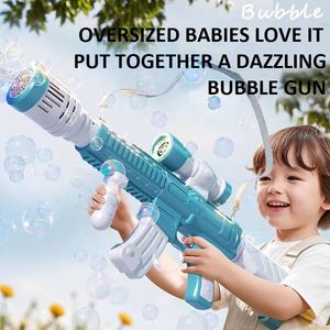 KSF Pistolet <span class=keywords><strong>à</strong></span> <span class=keywords><strong>bulles</strong></span> automatique <span class=keywords><strong>à</strong></span> 12 trous M416 pour enfants, jeux d'eau d'été en plein air, ensembles de jouets, machine <span class=keywords><strong>à</strong></span> <span class=keywords><strong>bulles</strong></span>, jouets pour enfants - Product Image 2