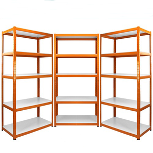 5 Tier Adjustable Boltless Steel Storage <b>Shelving</b> <b>Rack</b> with Powder Coated Finish Black Color for Garage Workshop - Product Image 2