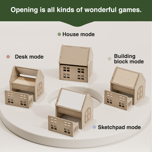 Bộ bàn ghế chơi đa năng bằng nhựa cho trẻ nhỏ, có thể vẽ, học tập, xếp hình - Product Image 4