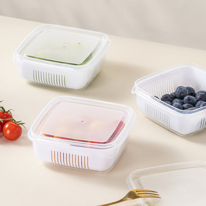 Contenedor de Almacenamiento de Alimentos Cuadrado de la Tienda de la Fábrica Jiangquan, con Tapa Hermética con Clip para Refrigerador, para Cebolla, Ajo y Jengibre - Product Image 2