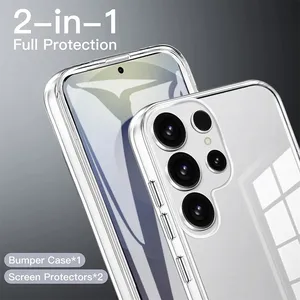 Fundas de Silicona Transparente 360° para Samsung Galaxy S25 S24 S23 <span class=keywords><strong>S22</strong></span> S21 S20 <span class=keywords><strong>Ultra</strong></span> A17 A16 A15 A14 A56 A36 - Product Image 4