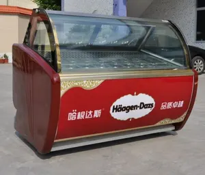 Di tipo economico ice cream Gelato vetrina display freezer con 24 Padelle