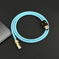ODM OEM 66W kabel pengisi daya Super cepat USB A untuk Tipe C 1M kabel silikon mikro USB tipe-c kabel Data pengisi daya untuk ponsel