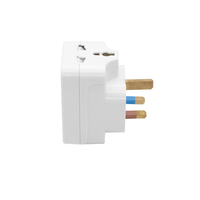Adaptor Colokan Listrik Universal UK 3 Pin 368M dengan 3 Stopkontak AC Bahan Plastik