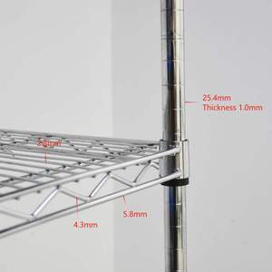 Estante de Almacenamiento Decorativo de Malla de Aluminio, Estantería Soldada de Alta Resistencia de 4 Niveles para Organización de Cocina y Garaje - Product Image 2