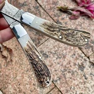 سكاكين دماسكية صغيرة الحجم بها ثقوب صغيرة بجودة عالية تُباع بالجملة لأغراض التجميع سكاكين تكتيكية بمسامير قابلة للطي للبقاء في الخارج - Product Image 5