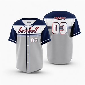 Maillot de baseball surdimensionné personnalisé, streetwear, hip-hop, chemise boutonnée, 100% polyester, impression numérique pour hommes, équipe, club - Product Image 1