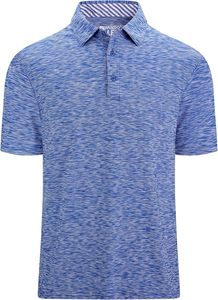 Camiseta informal de manga larga para hombre, polo, golf, antiarrugas, secado rápido, absorbe la humedad, patrón sólido, tejido de punto - Product Image 4