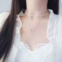 Collier tendance en zircon véritable en forme de O avec pendentif rond et chaîne fine en argent/plaqué or 14 carats pour femme, idéal pour les cadeaux et mariages