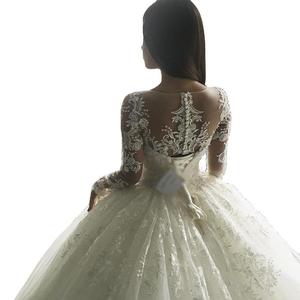 S144 Drop Shipping New Fashion Wholesale Price Bride Veil Elegant Ball Gawn Bridal Wedding Dresses - Product Image 3
