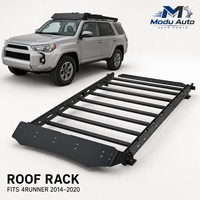 Barres de toit en acier 4x4 avec éclairage, panier de transport en alliage d'aluminium pour 4Runner 2010-2024