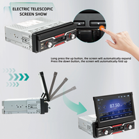 Radio Mobil 7 inci Carplay 1 Din Layar Mobil Mp5 Player Mobil Am/fm/rds Retractable