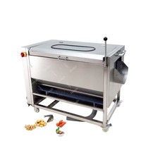 Automatische Zachte Borstel Gedroogde Dadels Palmwasmachine Gemberaardappel Fruit Polijstmachine