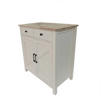 Buffet de cuisine avec étagère réglable, 2 tiroirs et 2 portes, meuble pour salon