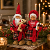 Poupée Père Noël sur pied pour décoration de vitrine, cadeau ML-O435AB
