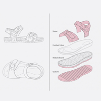 Sandales pour bébé fille, imprimé fraises roses, semelle en liège, fermeture à fermoirs, chaussures décontractées tendance pour enfants, été