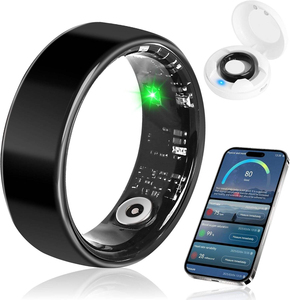 Vente flash - Bague connectée en acier inoxydable, étanche IP68, suivi du sommeil, de l'oxygène sanguin et du rythme cardiaque, contrôle par geste via application - Product Image 5