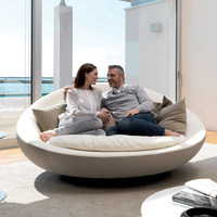 Canapé rotatif en bois minimaliste italien Guangsi Elite Selection, fauteuil de loisirs pour salon et balcon, canapé pour couples
