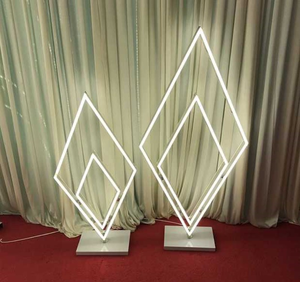 Centre de table de mariage en métal de luxe de haute qualité, décoration avec éclairage LED, couleurs or/argent/transparent, 62x120cm pour hôtel - Product Image 5