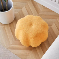 Pouf rond décoratif moderne en tissu, ottoman, pouf citrouille, pouf sac de rangement pour salon, hôtel et bureau