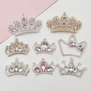 Decorazioni Metalliche di Lusso con Diamanti Artificiali Bianchi e Rosa per Cover Telefono, Accessori Creativi Fai-da-Te per Fermagli per Capelli - Product Image 1