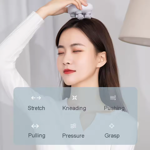 Comper automático de paja de trigo dedo silicona Sleepsleep <span class=keywords><strong>4</strong></span> cuatro cepillos japonés Spa cama cuero cabelludo masajeador de cabeza - Product Image 4