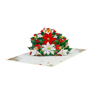 Carte pop-up 3D vintage Joyeux Noël avec design de vacances classique, parfaite pour répandre l'artisanat de joie et de nostalgie - Product Image 3