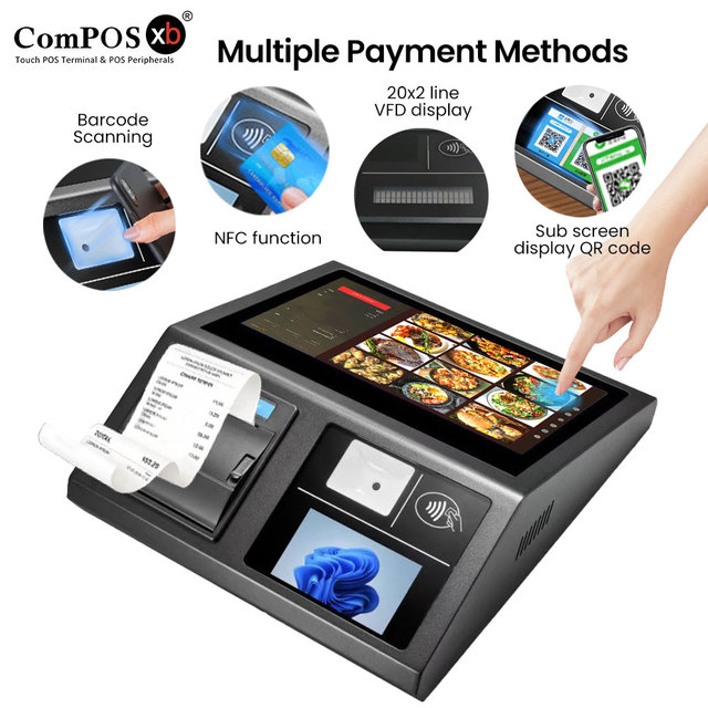 11.6 Inch True Flat Touch Screen All in One Cash Register Pos Machine Intelligent Touch Screen Cash Register Desktop Terminals