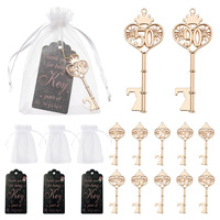 Ouvre-bouteille en forme de clé en métal, accessoires de cuisine, porte-clés vintage, outils d'ouverture, cadeaux anciens pour les invités