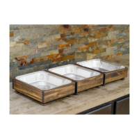 Ensemble de fête de décoration de mariage à la ferme 3 packs de porte-plateaux jetables en aluminium pour serveurs de buffet