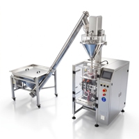 Machine d'emballage verticale automatique haute précision pour le remplissage et la scellage de poudres et granulés, idéale pour les boissons et aliments secs en sachets à soufflet arrière.