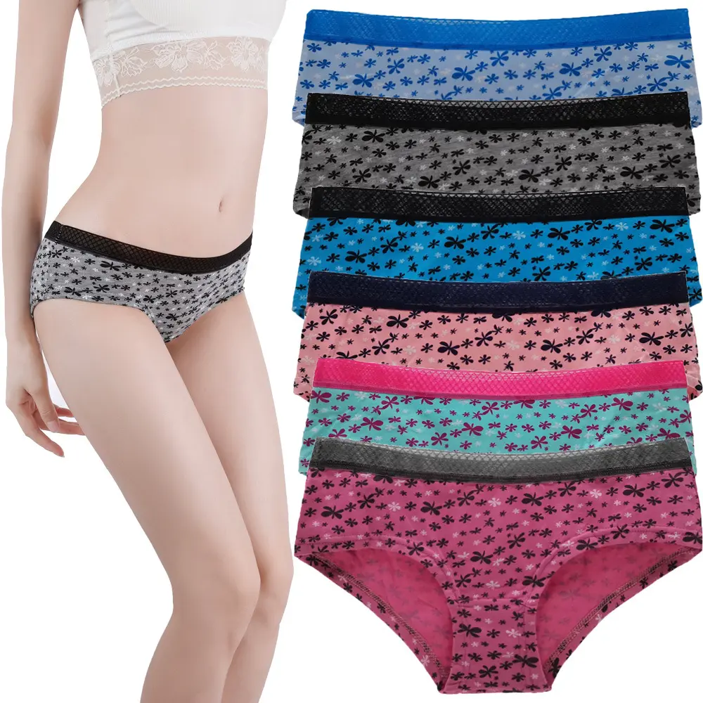 Mutandine da donna intimo in cotone da donna mutandine Sexy in tinta unita intimo a vita bassa slip elasticizzati morbidi mutandine comode