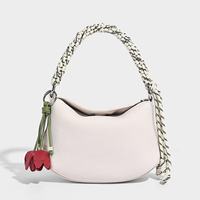 Sac bandoulière croisé haut de gamme pour femme en forme de croissant avec doubles poignées tressées, en cuir PU imperméable, grande capacité