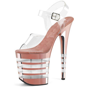 Zapatos de baile en barra personalizados para mujer, sandalias de actuación de <span class=keywords><strong>Striptease</strong></span> exóticas sexis electrochapadas - Product Image 3