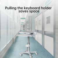 Chariot médical portable Likaymo, gain de place, réglable en hauteur, pour scanner intra-oral, utilisation hospitalière, 4 freins silencieux