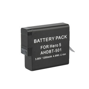 새로운 1250mAh 3.85V 배터리 AHDBT-501 AHDBT501 AHDBT 501 충전식 리튬 이온 카메라 배터리 <span class=keywords><strong>Gopro</strong></span> Hero5 HERO6 HERO7 - Product Image 2