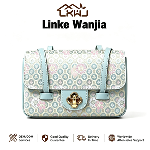 Sac à bandoulière en cuir de vachette motif écaille de <span class=keywords><strong>tortue</strong></span> bleue, nouveau style chinois Song Brocade, sac personnalisé pour femme, vente en gros - Product Image 1